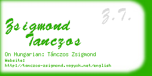 zsigmond tanczos business card