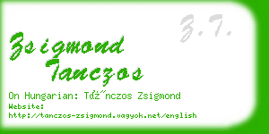 zsigmond tanczos business card